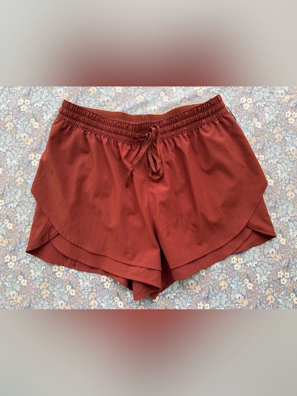 Calia by Carrie Underwood Step Up Shorts Red Brown Athletic Running Lined